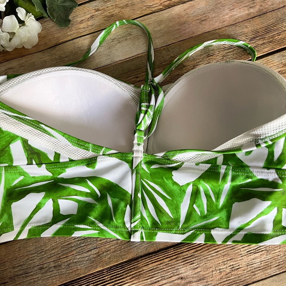 Athleta Leaf Rainforest Bralette Bikini Top with Mesh Details - Picture 8 of 10
